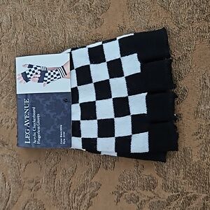 Leg Avenue Checkered Fingerless Gloves